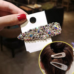 Fashion Flash Luxury Diamond Crystal Pearl Elegant Women Barrettes Hair Accessories