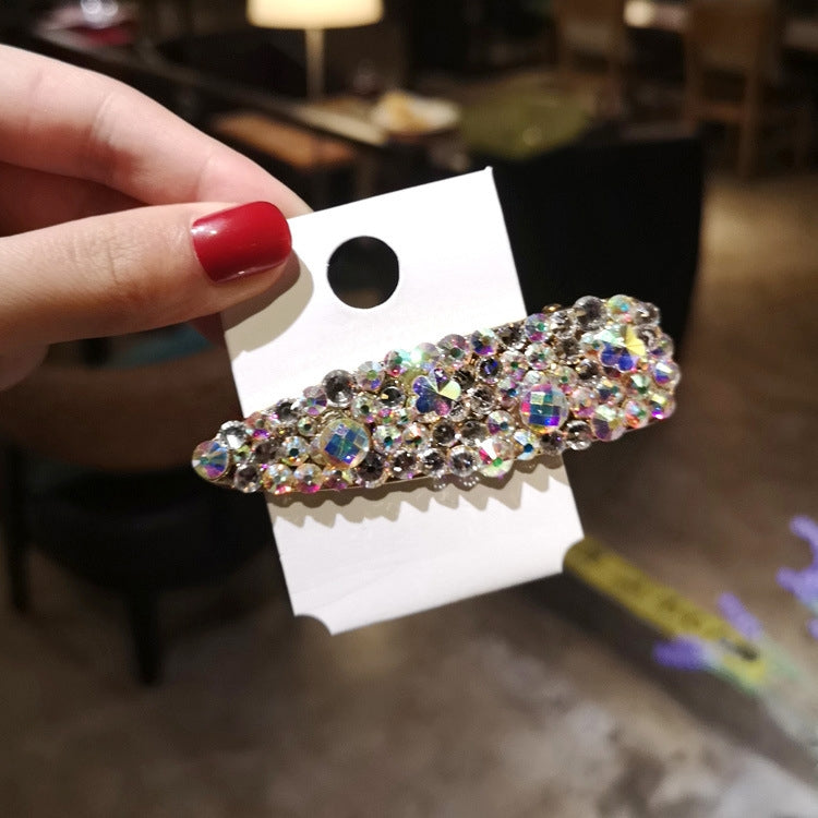 Fashion Flash Luxury Diamond Crystal Pearl Elegant Women Barrettes Hair Accessories