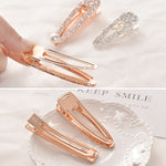 Fashion Flash Luxury Diamond Crystal Pearl Elegant Women Barrettes Hair Accessories