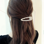 Fashion Flash Luxury Diamond Crystal Pearl Elegant Women Barrettes Hair Accessories