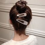 Fashion Flash Luxury Diamond Crystal Pearl Elegant Women Barrettes Hair Accessories