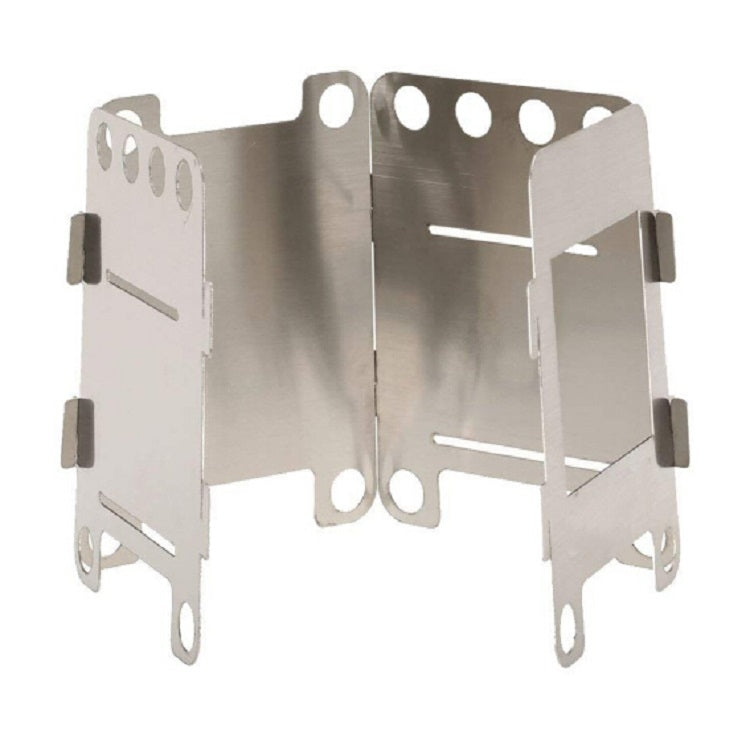 Camping Wood Stove Ultralight Folding Pocket Stove Outdoor Backpacking Cooking Wood Burning Stove Aluminum-Titanium, 7.8 x10.7x8.7cm