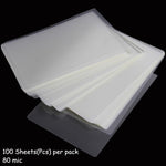 100pcs / Pack 3 Inch 80mic Thickness Clear Laminating Film Plastic film, 3 Inch 80mic