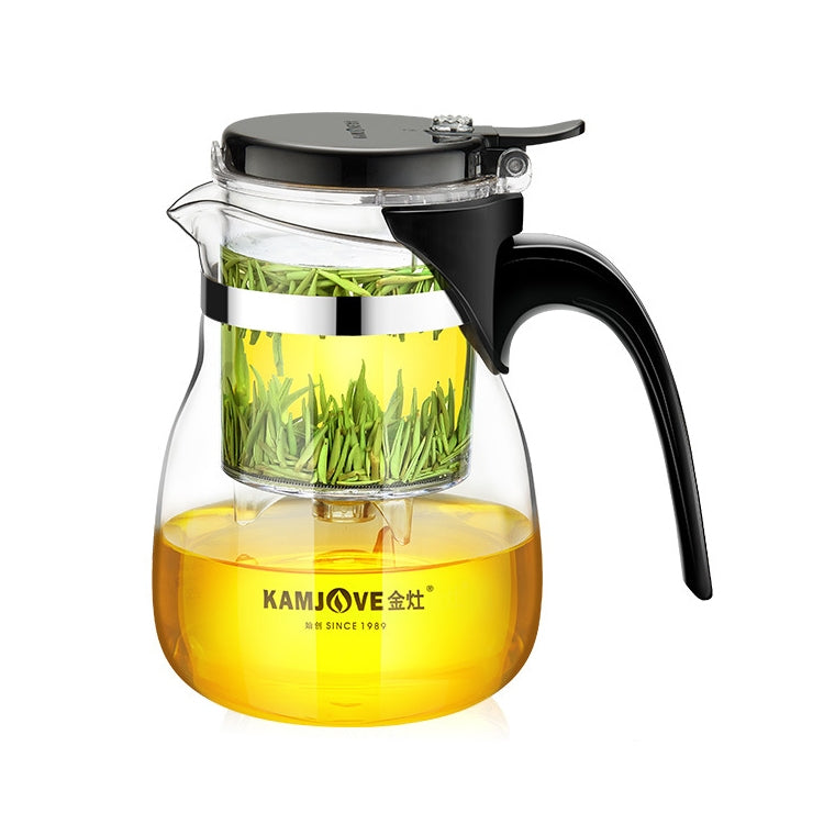 KAMJOVE Elegantes Teeservice aus hitzebeständigem Glas, TP-757 700 ml, TP-757 mit 2 Einzeltassen, TP-757 mit 4 Einzeltassen