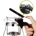 KAMJOVE Elegantes Teeservice aus hitzebeständigem Glas, TP-757 700 ml, TP-757 mit 2 Einzeltassen, TP-757 mit 4 Einzeltassen