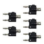 5pcs BNC Female To Dual Banana Plug Adapter Binding Male Connector, BNC Female To Dual Banana Male