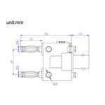5pcs BNC Female To Dual Banana Plug Adapter Binding Male Connector, BNC Female To Dual Banana Male