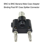 5pcs BNC Female To Dual Banana Plug Adapter Binding Male Connector, BNC Female To Dual Banana Male