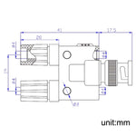 5 Stück BNC-Stecker auf zwei Bananenbuchsen HF-Adapter, BNC-Stecker auf zwei Bananenbuchsen