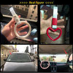 JDM Car Static Belt Decorative Warning Hanging Ring Rear Bumper Warning Ring Car Safety Hand Ring, Heart-Shaped Orange, Heart-Shaped Purple, Heart-Shaped White, Heart-Shaped Black, Heart-Shaped Blue, Heart-Shaped Red, Heart-Shaped Pink, Ring-Shape Red ...