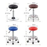 Adjustable Beauty Barber Shop Bar Lift Pulley Stool Movable Stool Chair