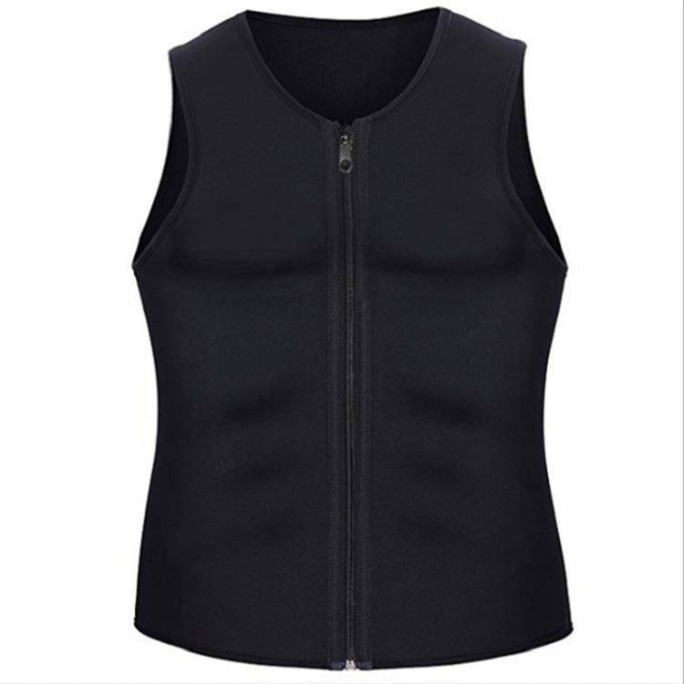 Men Zipper Vest Abdomen Corset Fitness Clothing, S, L, XL, XXL, XXXL, M