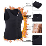 Men Zipper Vest Abdomen Corset Fitness Clothing, S, L, XL, XXL, XXXL, M