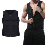 Men Zipper Vest Abdomen Corset Fitness Clothing, S, L, XL, XXL, XXXL, M