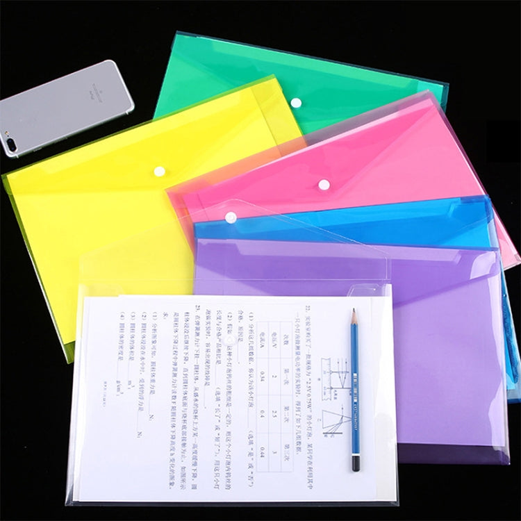 12 PCS A4 Clear Document Bag Paper File Folder Stationery School Office PP Case