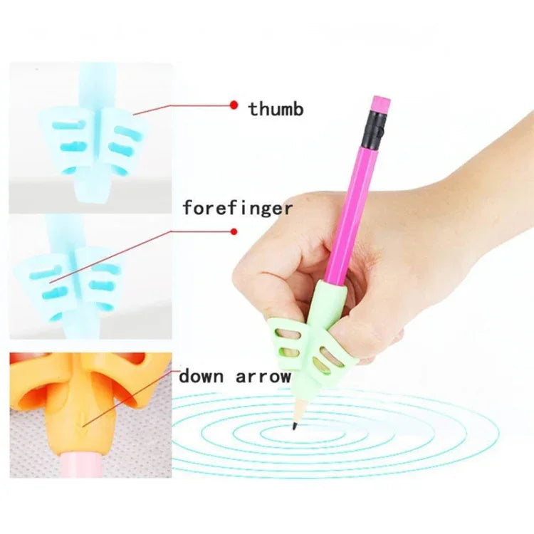 Non-toxic Children Pencil Writing Aid Grip Posture Correction Tools, Random Color Delivery, 1 PC