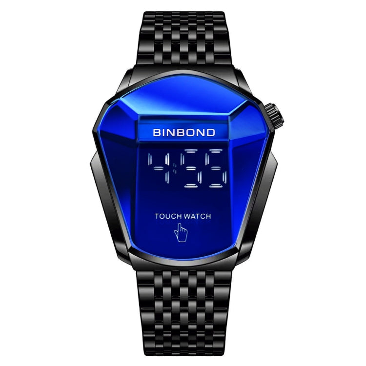BINBOND Locomotive Concept Touch Screen Steel Belt Watch Men Live Black Technology Watch, Touch Screen Black Steel Blue, Touch Screen White Steel Blue, Touch Screen Full Gold Blue, Touch Screen Blue Steel Blue