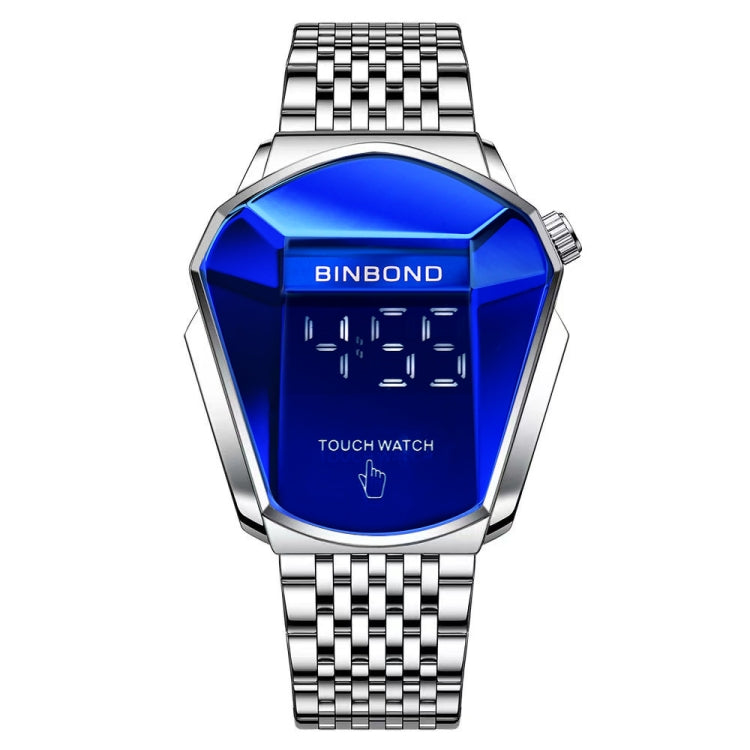 BINBOND Locomotive Concept Touch Screen Steel Belt Watch Men Live Black Technology Watch, Touch Screen Black Steel Blue, Touch Screen White Steel Blue, Touch Screen Full Gold Blue, Touch Screen Blue Steel Blue
