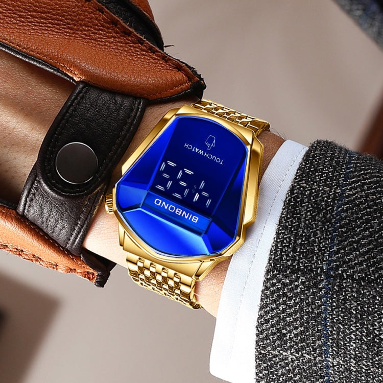 BINBOND Locomotive Concept Touch Screen Steel Belt Watch Men Live Black Technology Watch, Touch Screen Black Steel Blue, Touch Screen White Steel Blue, Touch Screen Full Gold Blue, Touch Screen Blue Steel Blue
