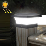 Solar LED Waterproof Outdoor Column Light Courtyard Lighting Lamp, Warm Light, White Light
