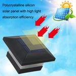 Solar LED Waterproof Outdoor Column Light Courtyard Lighting Lamp, Warm Light, White Light