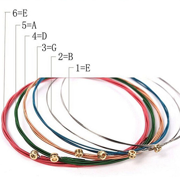 6 in 1 Multicolor E-A Guitar Strings, E-A Guitar Strings
