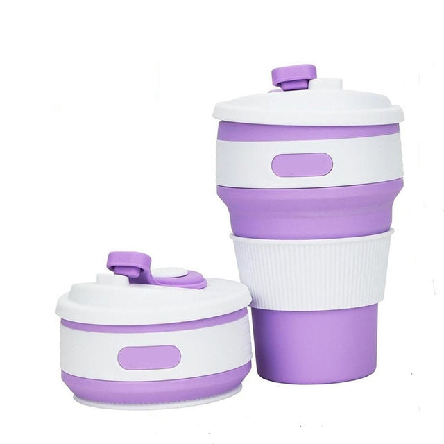 350ML Folding Portable Silicone Telescopic Drinking Coffee Cup Multi-function Silica Cup Travel