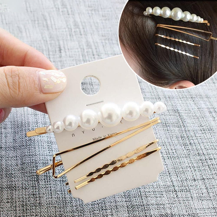 Fashion Jewelry Hairpins Clips Plated Women Pearl Hair Clips Bridal Headdress