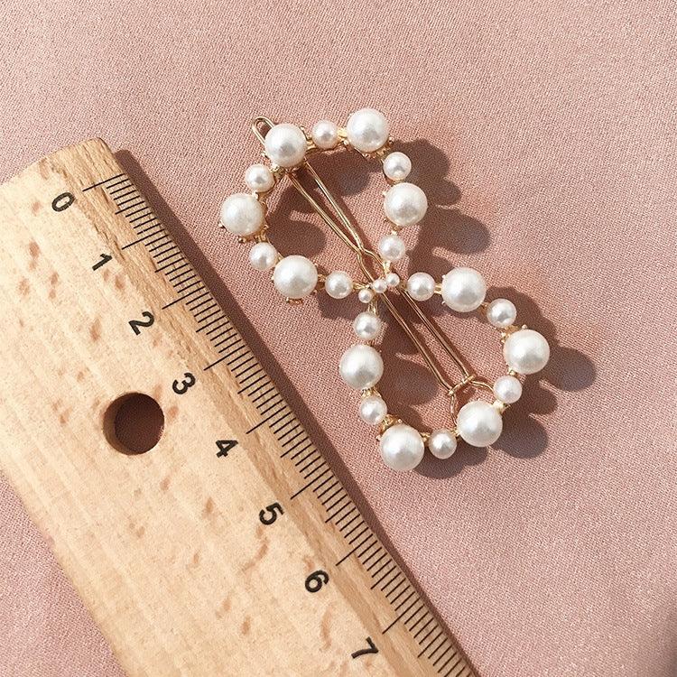 Geometric Irregular Pearl Hairpins Girls Delicate Hair Grip