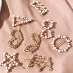 Geometric Irregular Pearl Hairpins Girls Delicate Hair Grip
