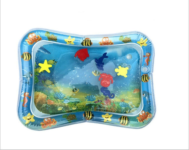 Baby Inflatable Aquarium Water Playing Cushion Prostrate Pad Toy Mat, Light Blue 66*50cm, White 60*50cm, Blue 60*50cm