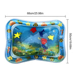 Baby Inflatable Aquarium Water Playing Cushion Prostrate Pad Toy Mat, Light Blue 66*50cm, White 60*50cm, Blue 60*50cm