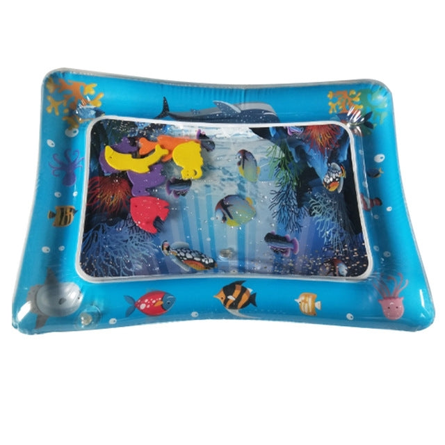 Baby Inflatable Aquarium Water Playing Cushion Prostrate Pad Toy Mat, Light Blue 66*50cm, White 60*50cm, Blue 60*50cm