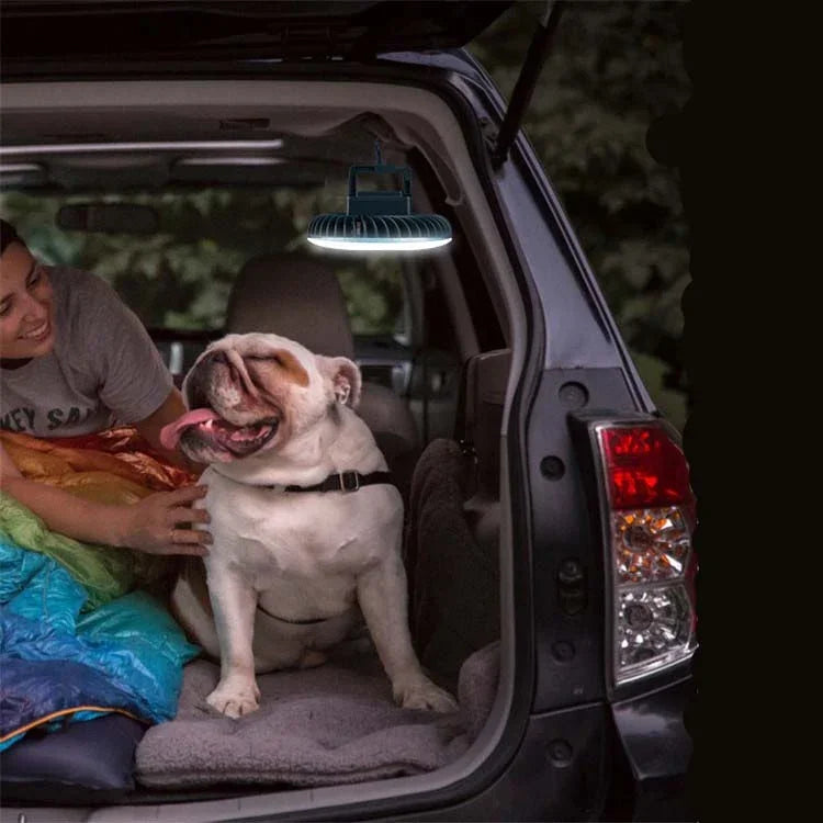 USB Rechargeable Fan Lamp Live Broadcast Multi-function Tent Camping Lamp, Fan Light, Fan Light + Bracket