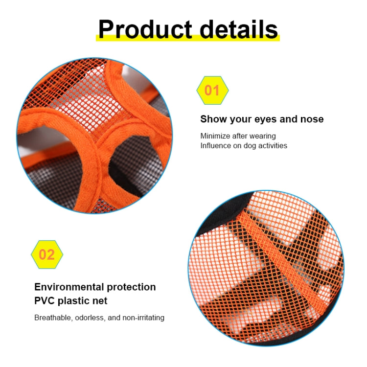 Pet Bulldog Mouth Cover Mask Pet Supplies，Full Net Cover Version, XXS, XS, S, M, L