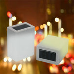 Solar Energy Saving Lamp Outdoor Garden Fence Wall Light, White Light, Warm Light