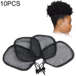 10 PCS Wig Hat Making Ponytail Black Hairless Net Hair Net