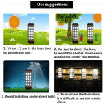 Extended Outdoor Solar Wall Lamp IP65 Waterproof Courtyard Garden Villa Wall Fence Stair Light, White Light, Warm White