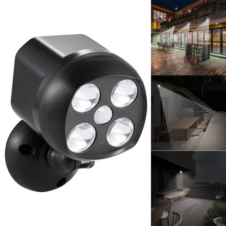 3W 4 LEDs SMD 3535 Outdoor Lighting Wireless Motion Sensor Outside Spotlight LED Wall Light