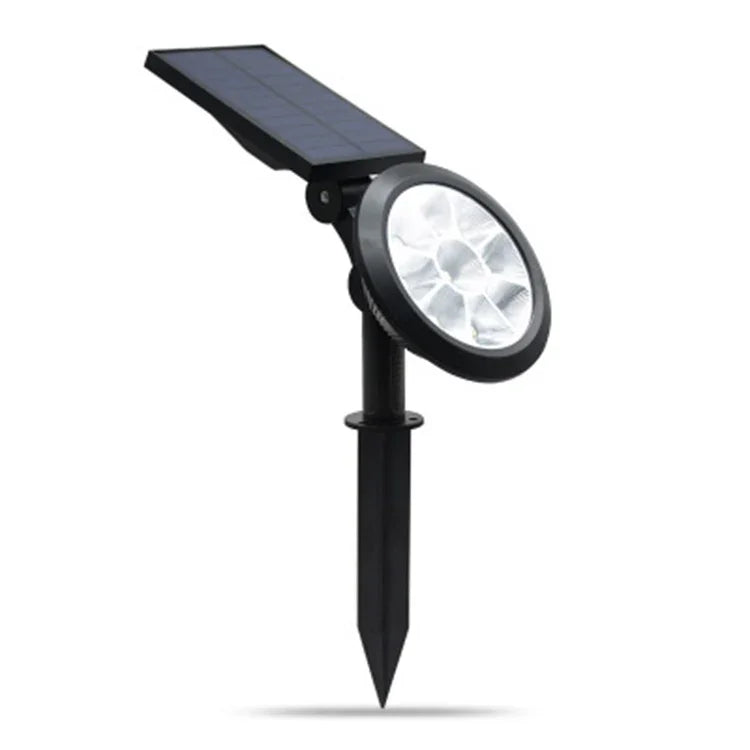 9 LEDs Solar Power Garden Lights LED Outdoor Garden Adjustable IP65 Waterproof Light, Colorful Changing, Warm White + White Light