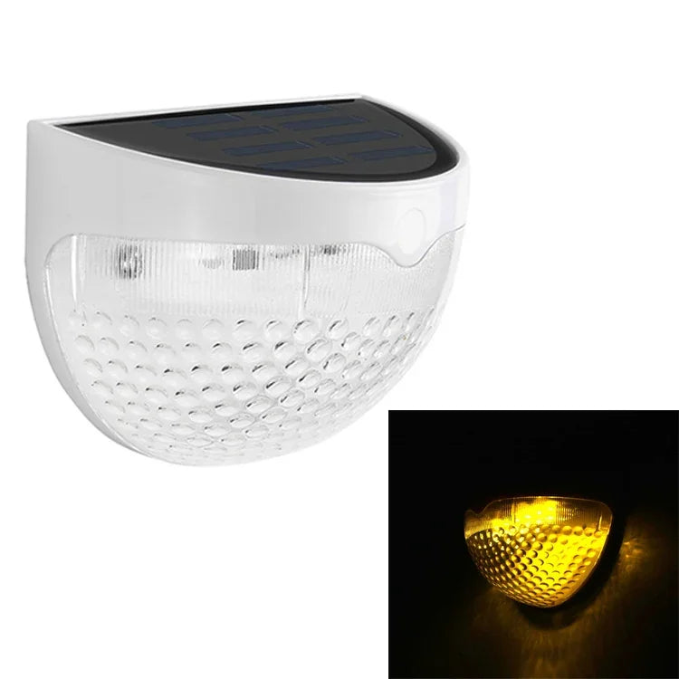 Semi-circular IP55 Waterproof Solar Light Control Fence Light Garden Lamp, Warm White, White Light