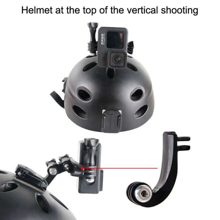 Sports Camera Accessories For GoPro HERO11 Black / HERO9 Black / DJI Osmo Action 3, Center Vertical Bend Arm, Arc Extension Rod, Centered Universal Bend Arm, 1/4 Transfer Head