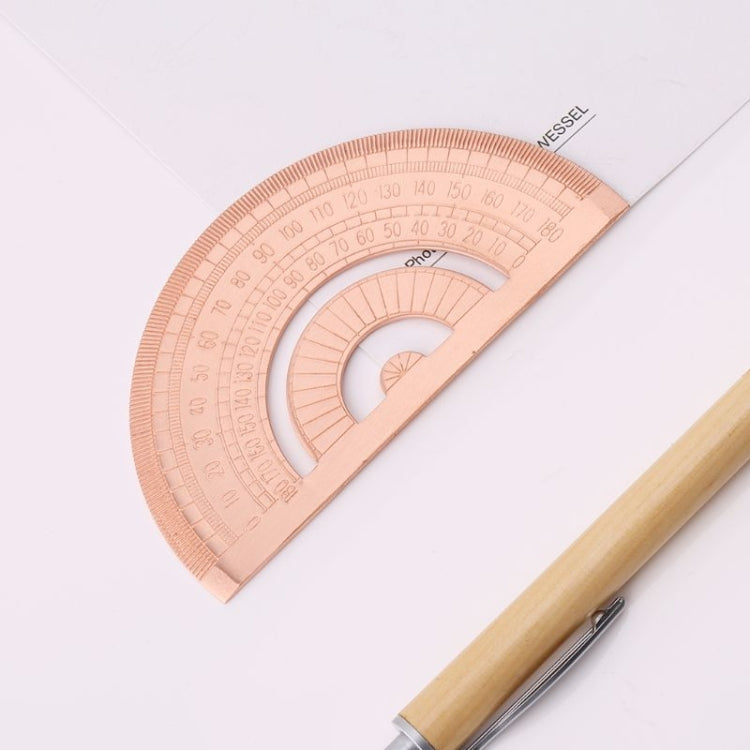 Protractor Ruler Drawing Measurement Math Tool Students Stationery Metal Angle Ruler, Metal Angle Ruler