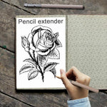 2 PCS Wood Single Head Pencil Extender Holder Sketch School Office Art Write Tool
