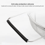 Stainless Steel Foldingf Filter Kitchen Tools Drainage Household Retractable Vegetable Fruit Basket, 24x34x11cm, 18x27x11cm