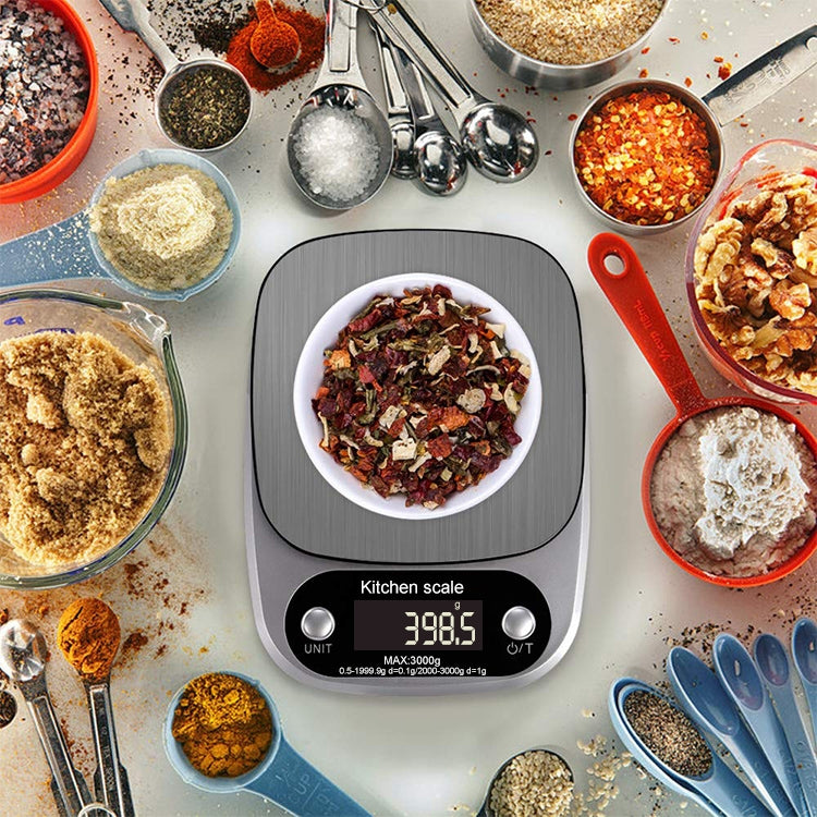 Kitchen Stainless Steel LCD  Electronic Scale, 10kg / 1g