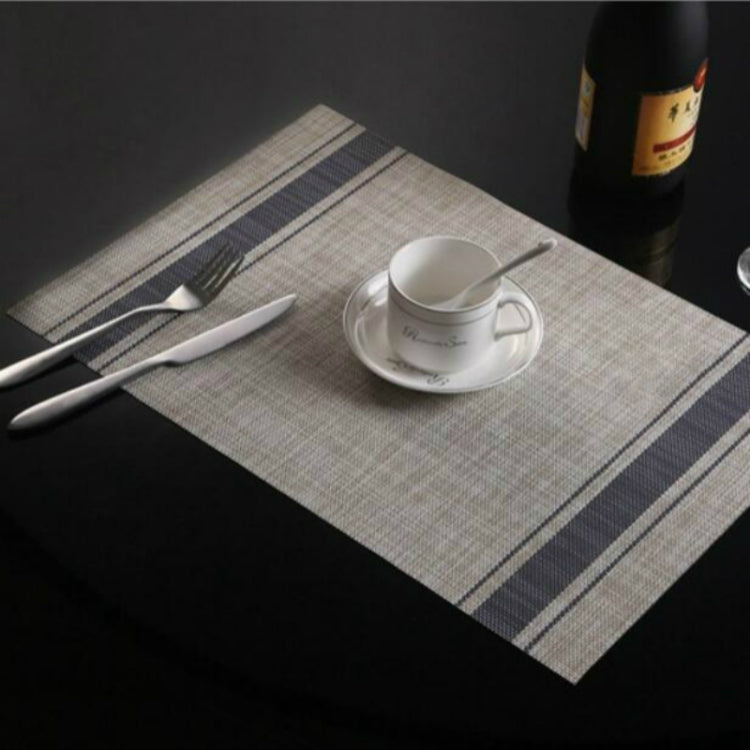2 PCS Durable PVC Table Mats Coffee Cup Pad Braided Slip Placemats, Size: 30x45cm