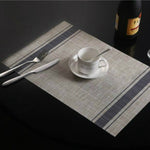 2 PCS Durable PVC Table Mats Coffee Cup Pad Braided Slip Placemats, Size: 30x45cm