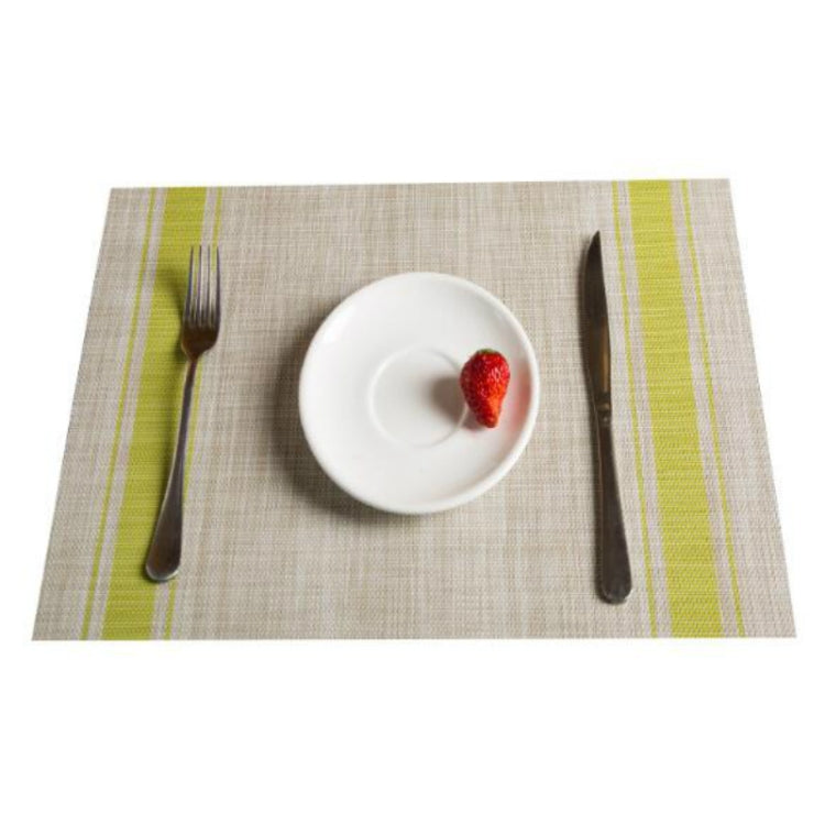 2 PCS Durable PVC Table Mats Coffee Cup Pad Braided Slip Placemats, Size: 30x45cm