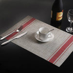 2 PCS Durable PVC Table Mats Coffee Cup Pad Braided Slip Placemats, Size: 30x45cm
